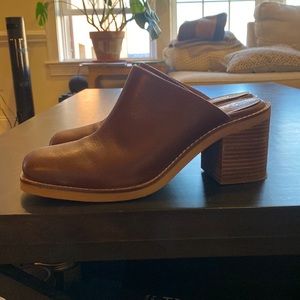 Seychelles brown heeled mule